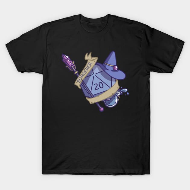 DND fantasy D20 Sorcerer T-Shirt by SpicyCookiie